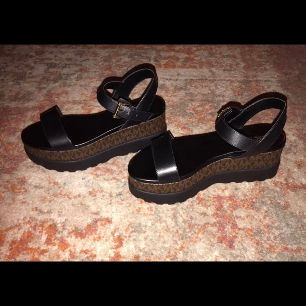 Michael Kors Marlon & Logo Leather Sandal